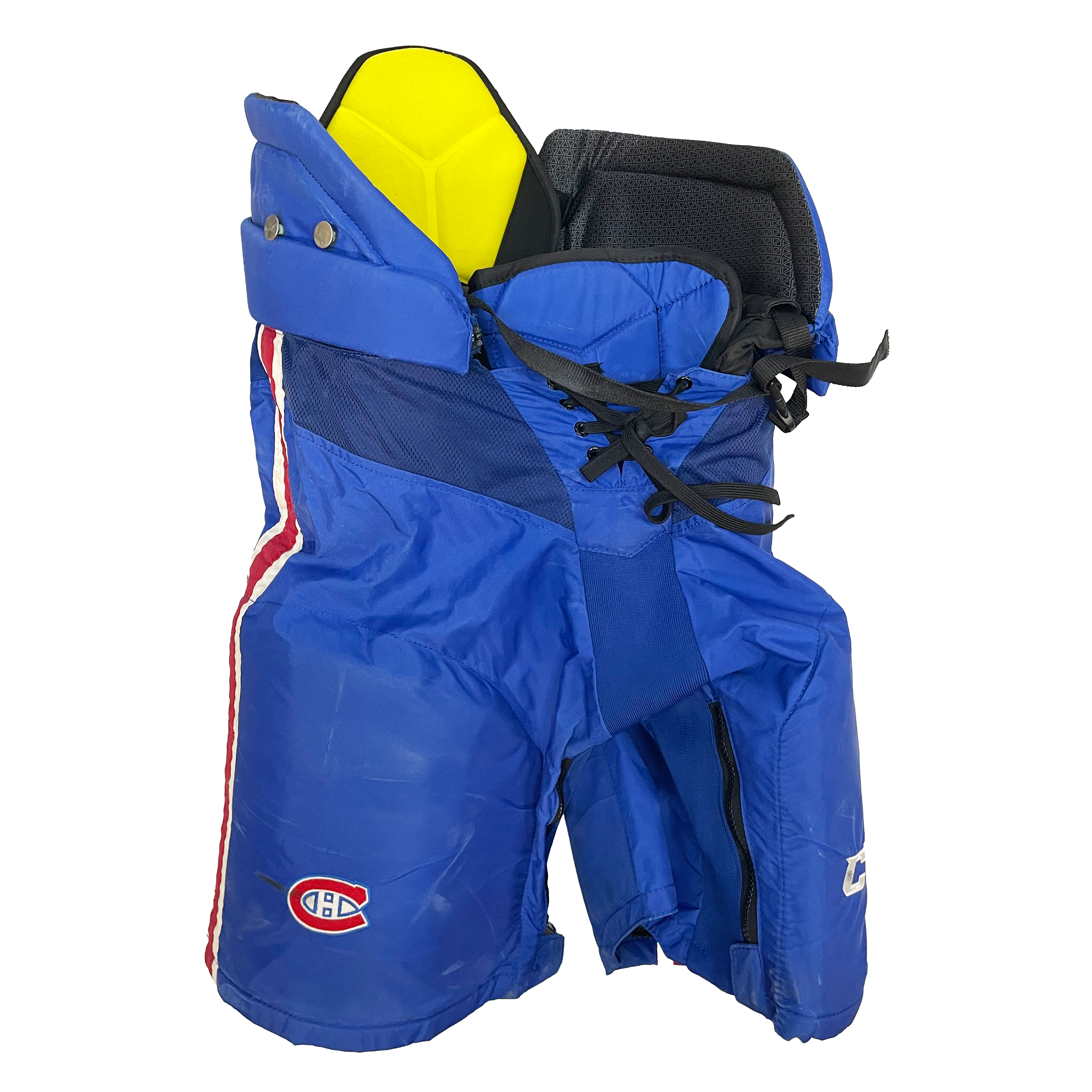CCM HPTKXP - Pantalon de hockey Pro Stock de la LNH d'occasion - Canadiens de Montréal (bleu/blanc/rouge)